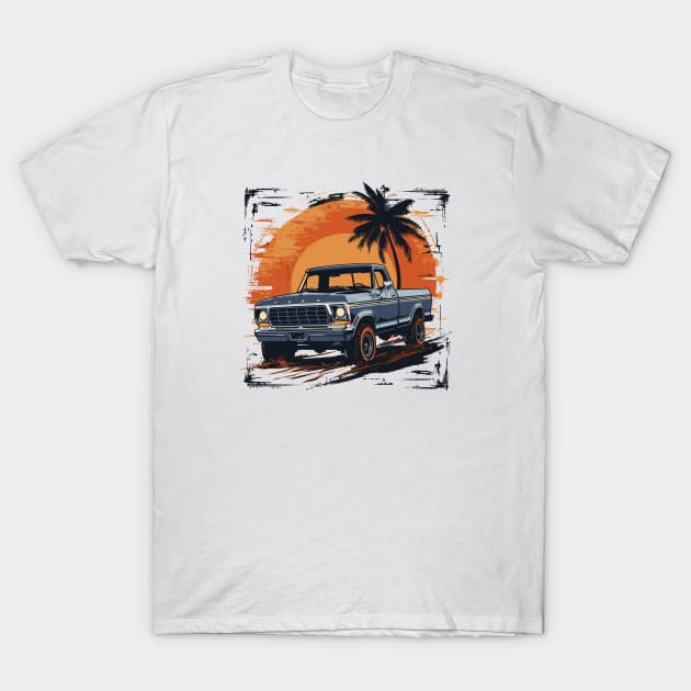 Ford Truck Vintage Highboy Design T-Shirt by Kid Relic